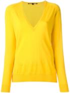 Proenza Schouler V-neck Jumper, Women's, Size: Medium, Yellow/orange, Wool