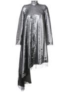 Maison Margiela - Sequined Asymmetrical Dress - Women - Silk/cotton/polyamide/polyester - 38, Grey, Silk/cotton/polyamide/polyester