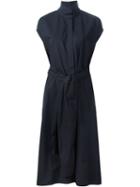 Sofie D'hoore Front Knot Midi Dress, Women's, Size: 38, Blue, Cotton