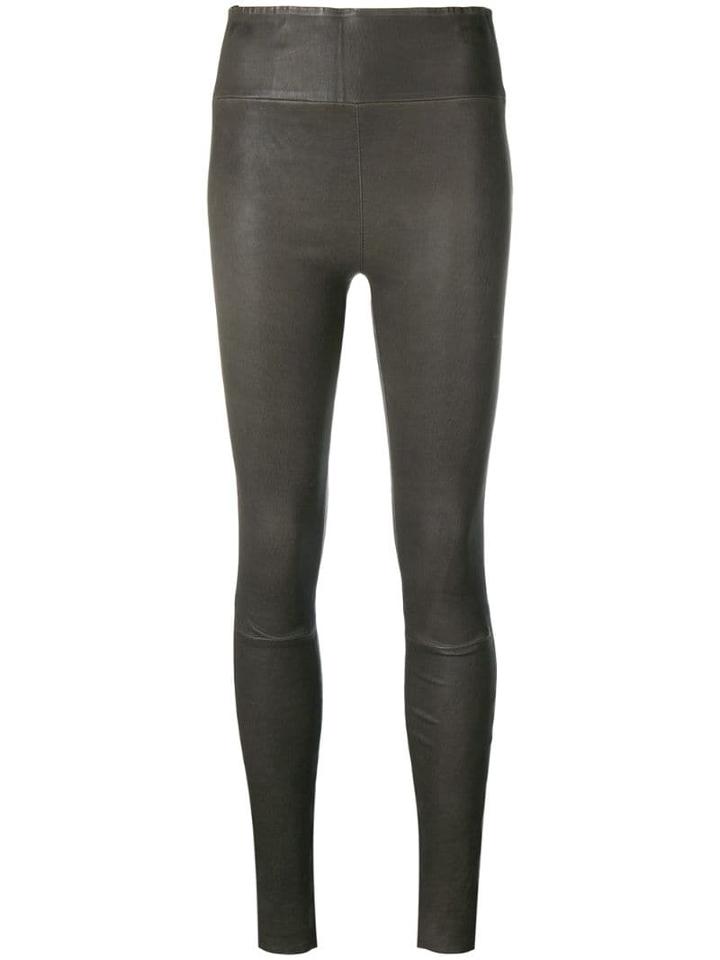 Sprwmn Stretch Skinny Leather Pant - Black