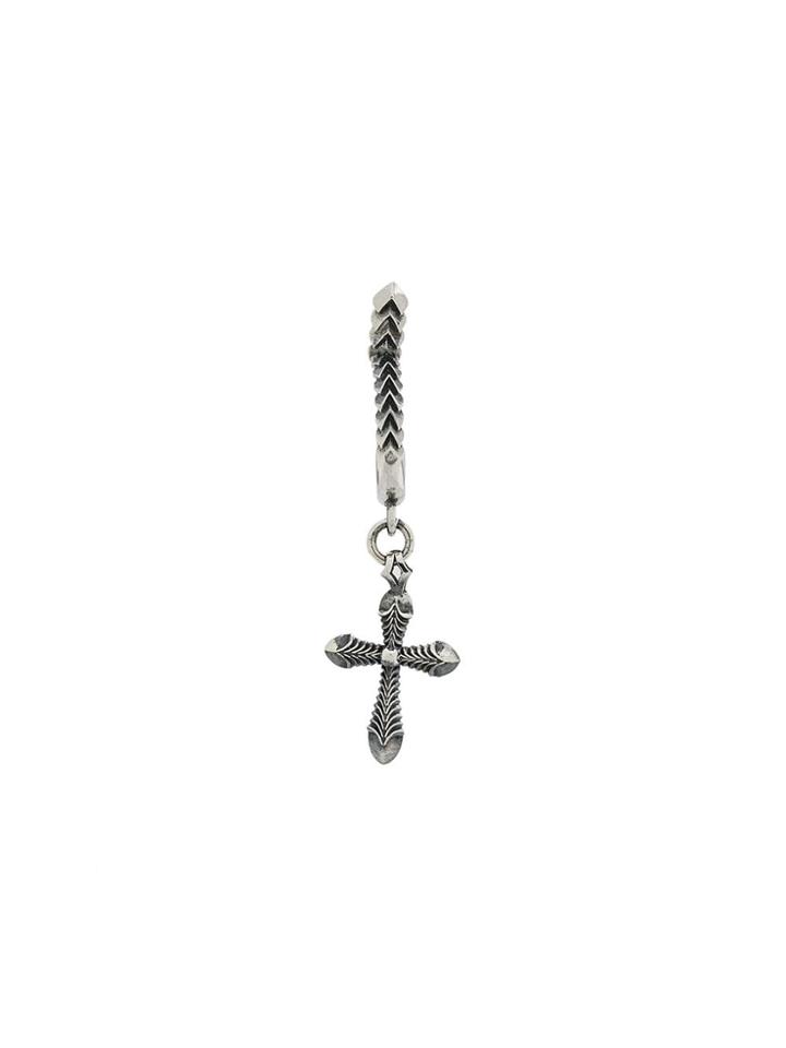 Emanuele Bicocchi Cross Drop Earring - Silver