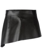 Céline High Shine Short Skirt, Women's, Size: 36, Black, Lamb Skin