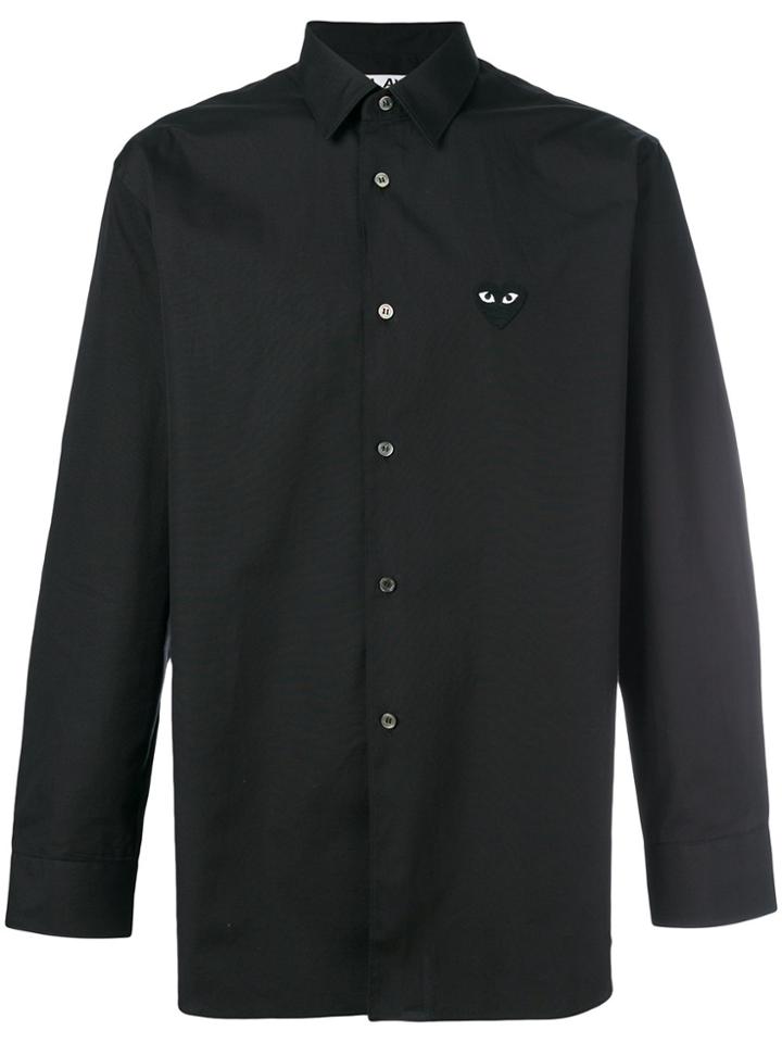 Comme Des Garçons Play Heart Print Shirt - Black