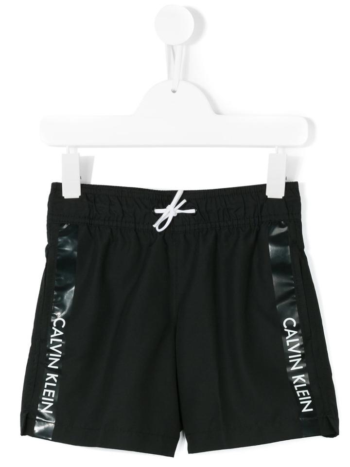 Calvin Klein Kids - Printed Swim Shorts - Kids - Polyester - 4 Yrs, Black