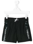 Calvin Klein Kids - Printed Swim Shorts - Kids - Polyester - 4 Yrs, Black
