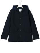 Herno Kids Buttoned Duffle Coat, Boy's, Size: 14 Yrs, Blue