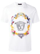Versace Medusa Sketch Embroidered T-shirt, Men's, Size: Xxl, White, Cotton