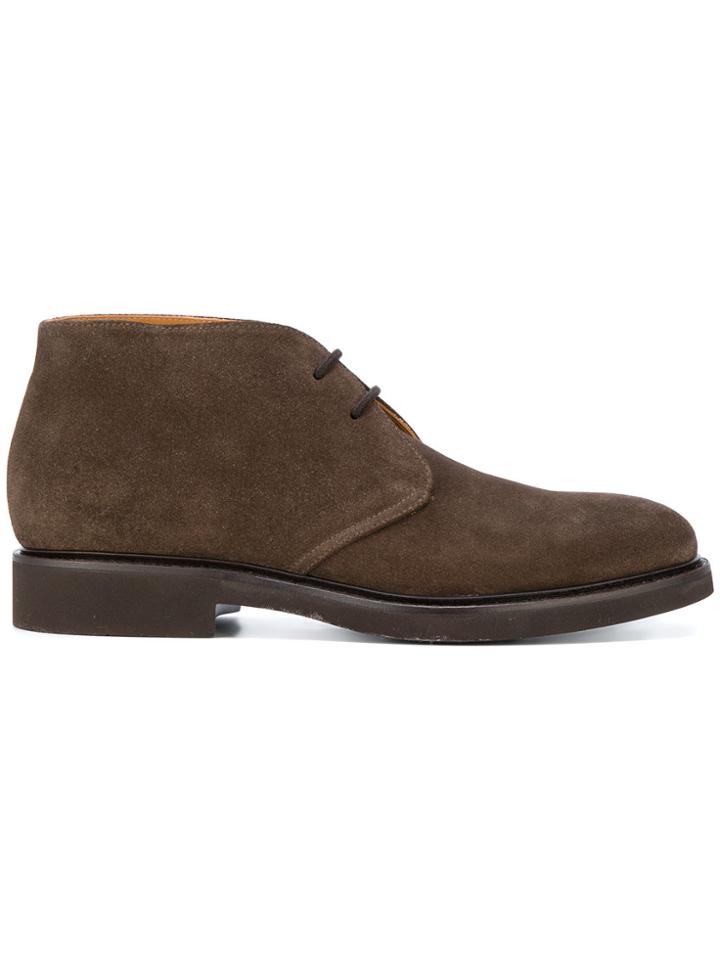 Doucal's Lace-up Ankle Boots - Brown