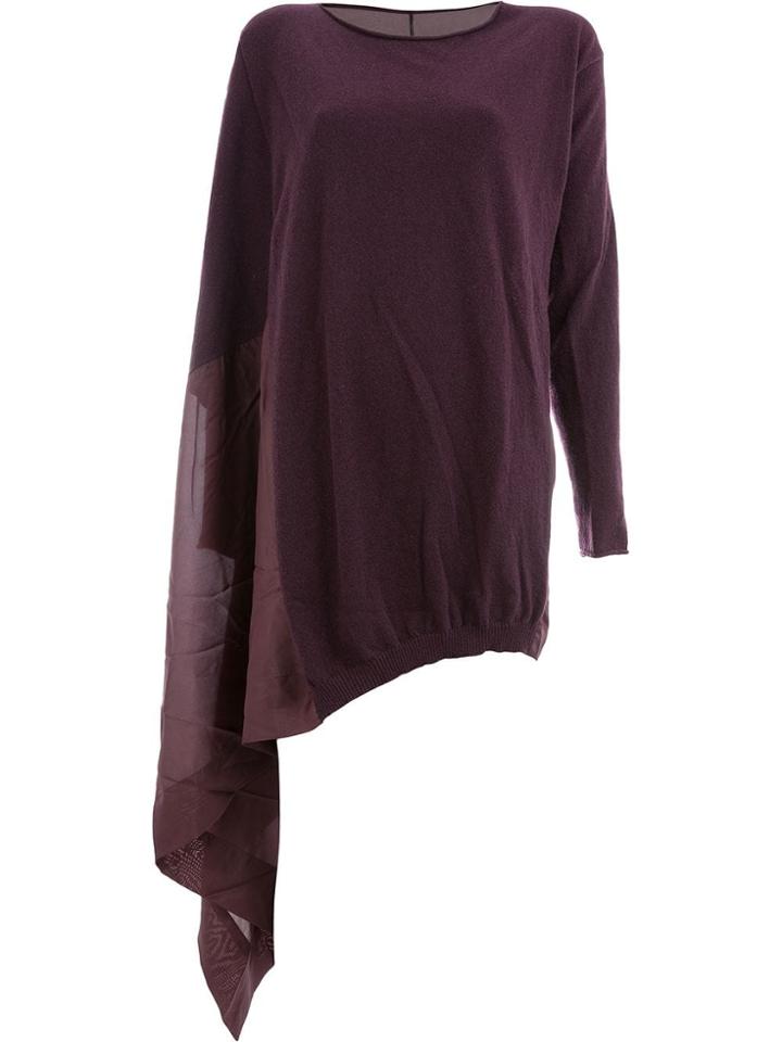 Masnada Asymmetric Jumper - Pink & Purple