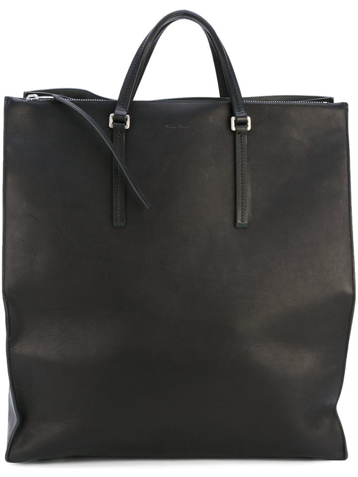 Rick Owens - Edith Vertical Shopper - Unisex - Calf Leather/lamb Skin - One Size, Black, Calf Leather/lamb Skin