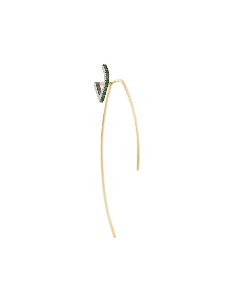 Maria Black Elodie Vert Twirl Tsavorite Earring - Metallic