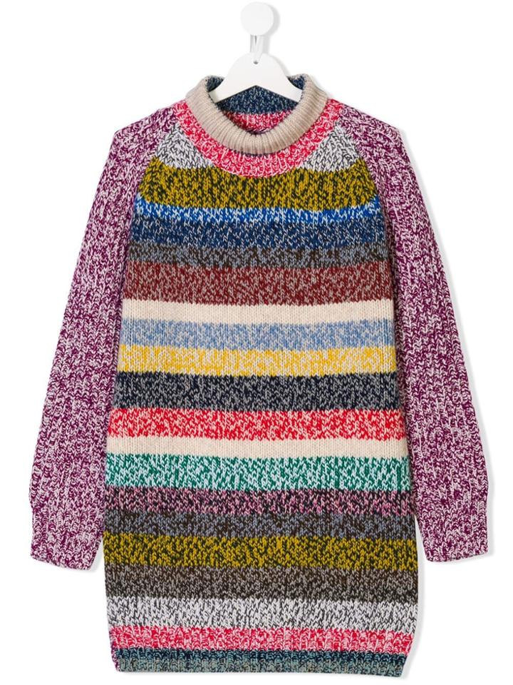Burberry Kids Teen Turtleneck Knitted Sweater - Pink & Purple