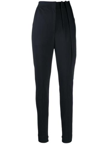Ji Oh High Waisted Tapered Trousers - Blue