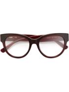 Mcm Round Frame Glasses - Red