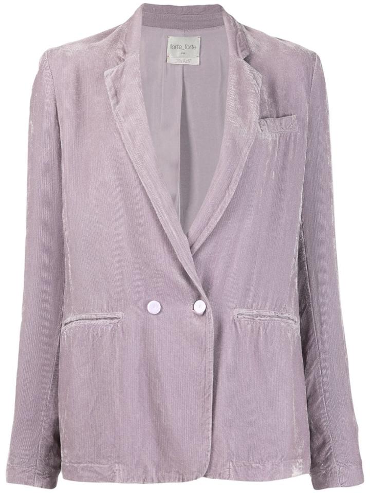 Forte Forte Double Breasted Blazer - Purple