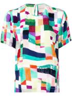 Erika Cavallini Geometric Print T-shirt - Green