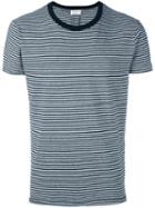 Saint Laurent 'punk Rock' Striped T-shirt, Men's, Size: Large, Grey, Cotton
