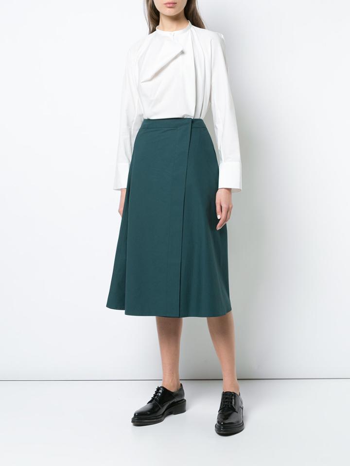 Lemaire Wrap Style A-line Mid-length Skirt - Green