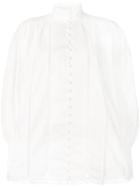 Zimmermann Lace Smock Blouse - White