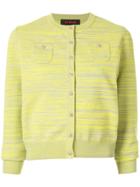 Caban Striped Slim-fit Cardigan - Yellow