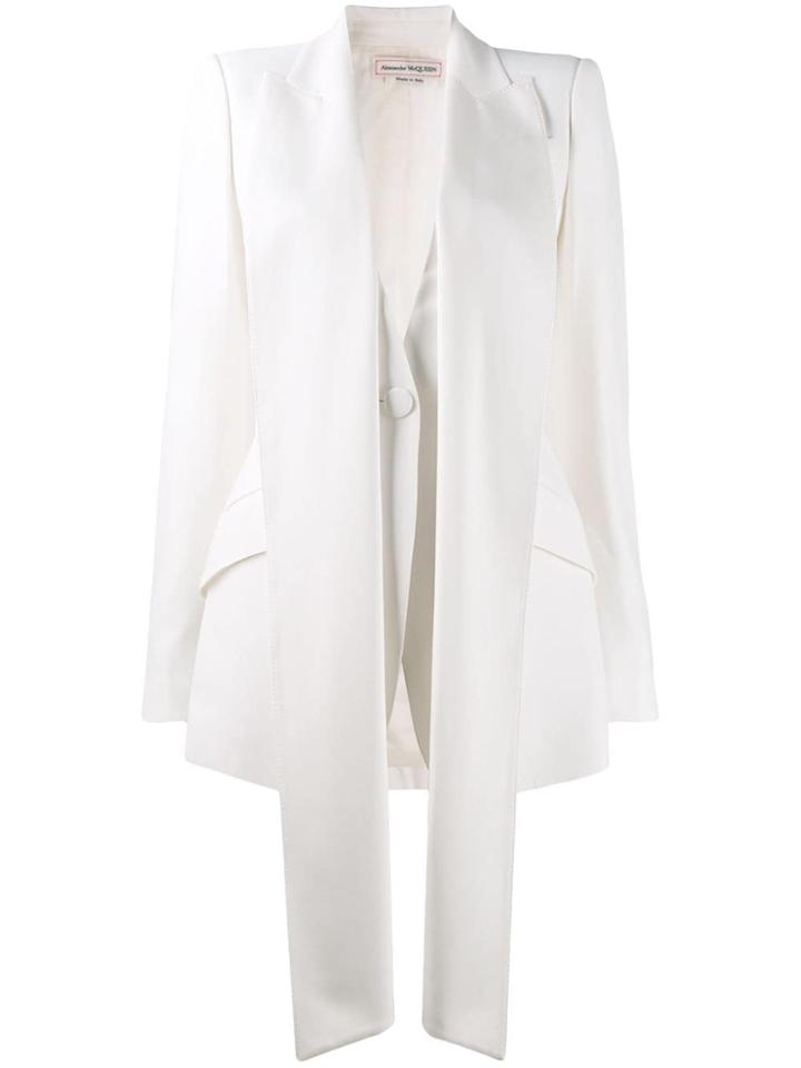 Alexander Mcqueen Long Length Blazer - White