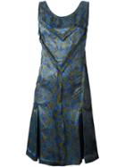 Maison Margiela Pleat Detail Printed Dress