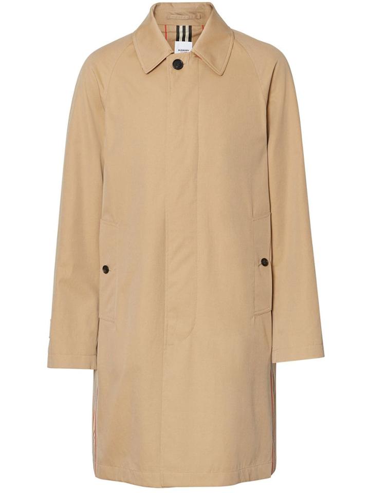 Burberry Icon Stripe Tropical Gabardine Car Coat - Neutrals