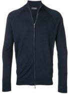 Drumohr Knit Zipped Cardigan - Blue