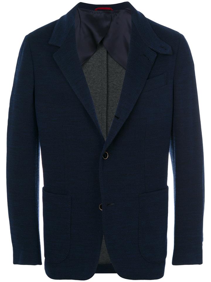 Fay Button Up Blazer - Blue