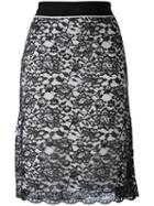 Paco Rabanne - Lace Layered Skirt - Women - Nylon/polyester/viscose - 36, Black, Nylon/polyester/viscose
