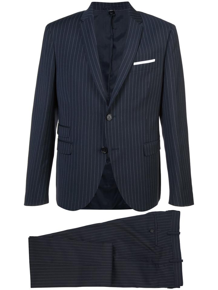 Neil Barrett Pinstripe Two Piece Suit - Black