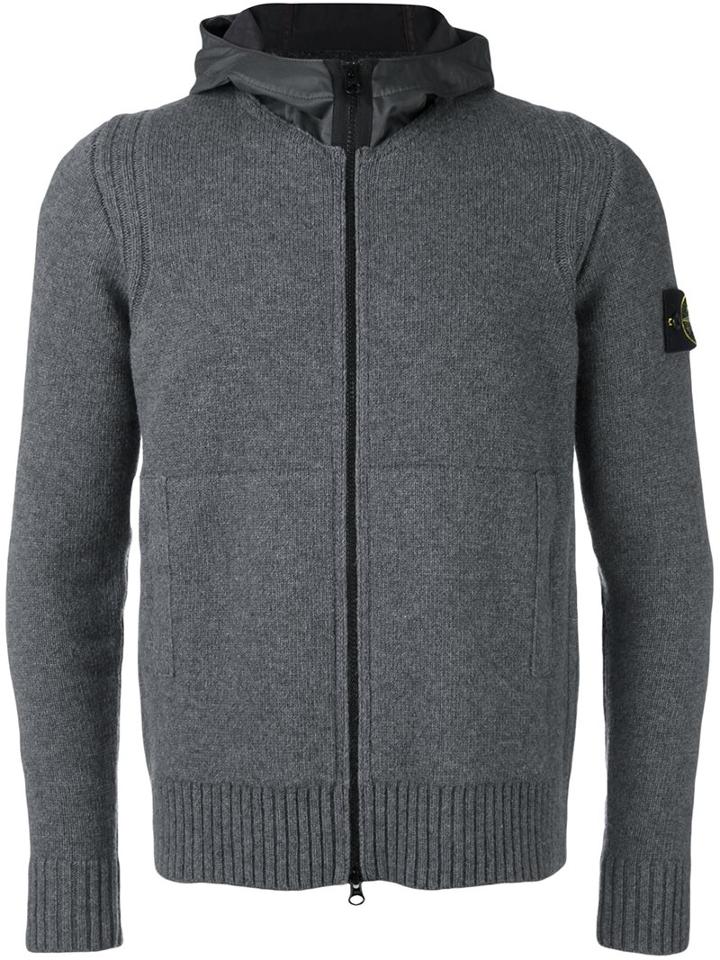 Stone Island Contrast Hood Cardigan