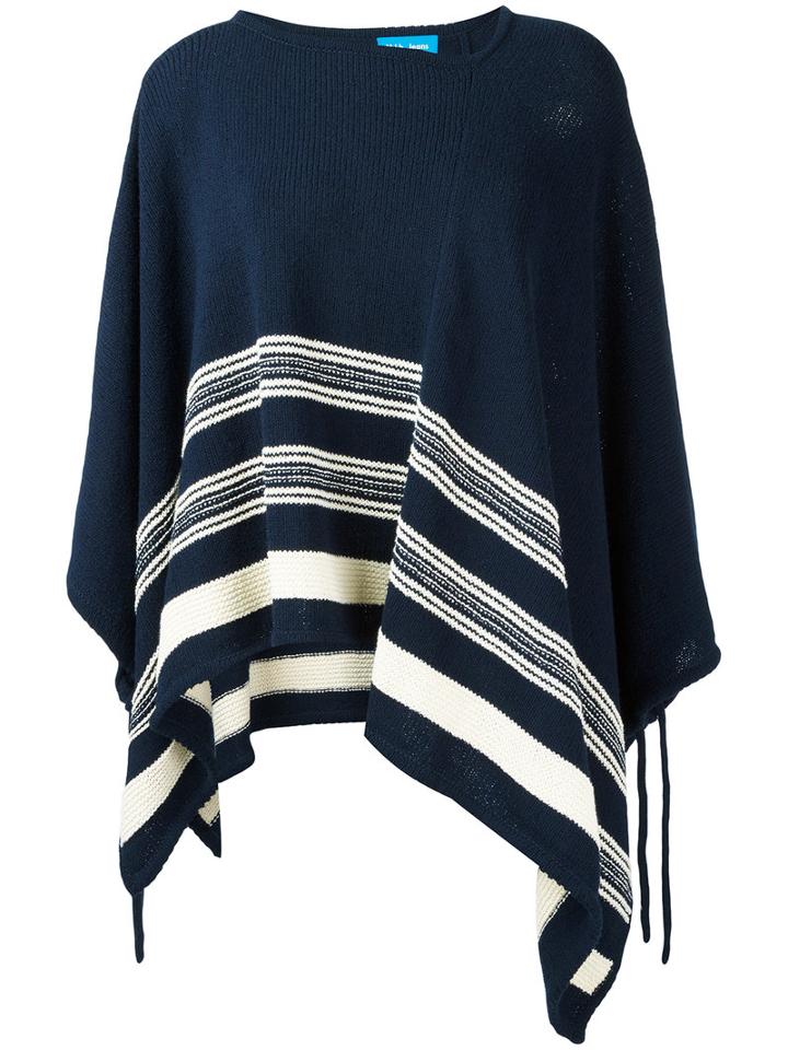 Mih Jeans - Simmi Poncho - Women - Cotton/polyamide/viscose - Xs/s, Blue, Cotton/polyamide/viscose
