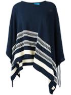 Mih Jeans - Simmi Poncho - Women - Cotton/polyamide/viscose - Xs/s, Blue, Cotton/polyamide/viscose