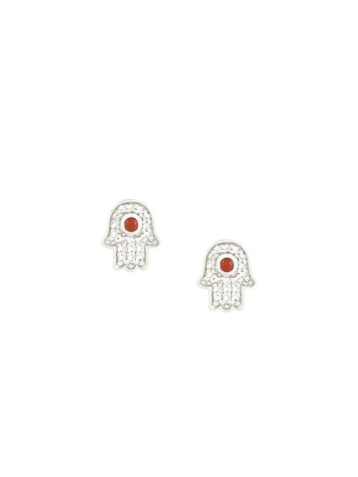 Astley Clarke 'mini Hamsa Biography' Stud Earrings, Women's, Grey