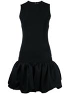 David Koma - Flared Dress - Women - Nylon/spandex/elastane/viscose - 12, Women's, Black, Nylon/spandex/elastane/viscose