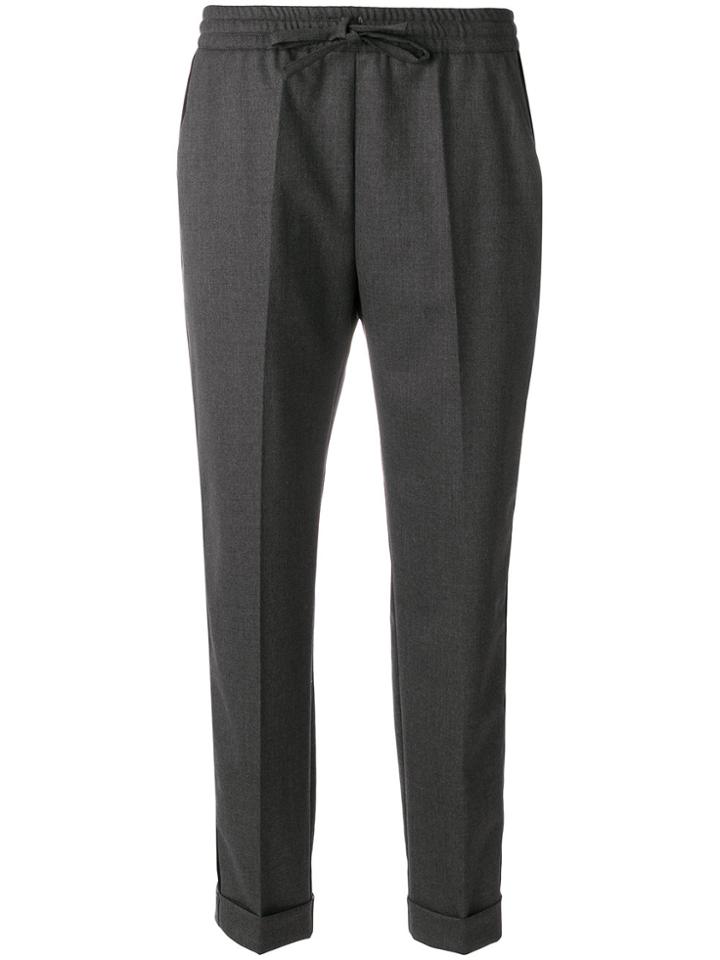 P.a.r.o.s.h. Turn-up Cuff Cropped Trousers - Grey