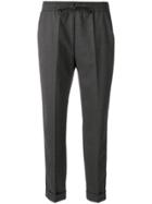 P.a.r.o.s.h. Turn-up Cuff Cropped Trousers - Grey