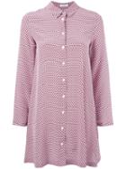 Equipment - 'lenox' Shirt Dress - Women - Silk - Xs, Pink/purple, Silk