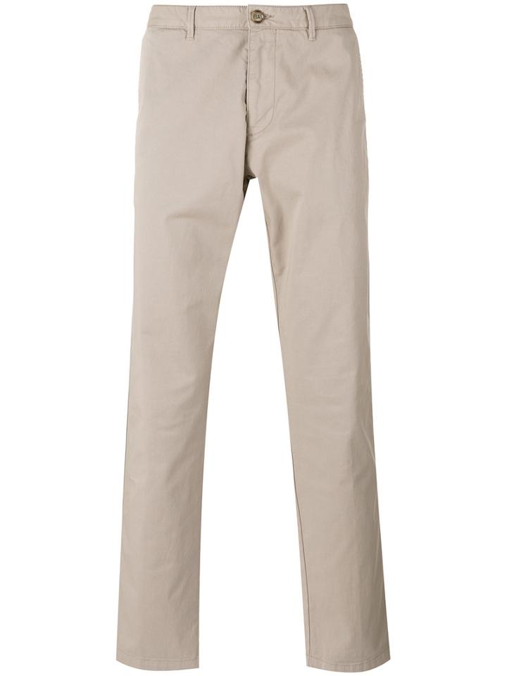 Slim Chino Trousers - Men - Cotton/spandex/elastane - 48, Nude/neutrals, Cotton/spandex/elastane, Boss Hugo Boss