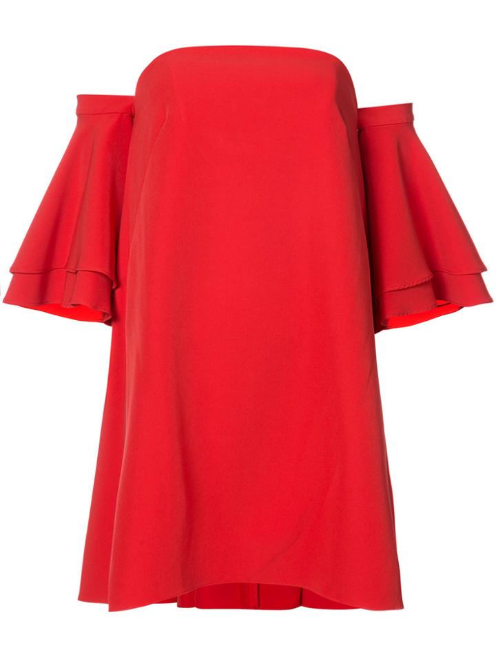 Milly Flared Ruffled Sleeve Dress