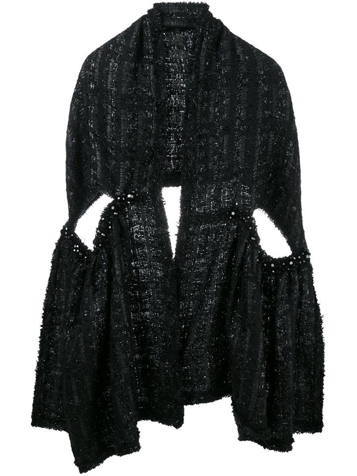 Simone Rocha Lurex Tweed Scarf, Women's, Size: Small, Black, Nylon/mohair/polyester/viscose