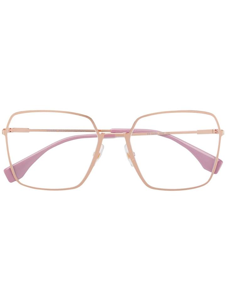 Fendi Eyewear Squared-frames Glasses - Metallic
