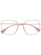 Fendi Eyewear Squared-frames Glasses - Metallic