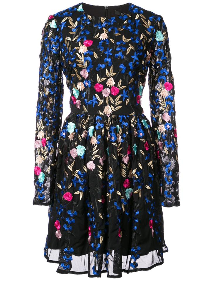 Badgley Mischka Fit And Flare Cocktail Dress - Black