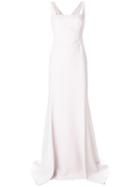 Antonio Berardi Fitted Bodice Flared Gown - Pink