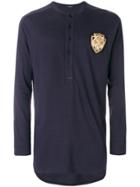 Balmain Lion Long Sleeved T-shirt - Blue