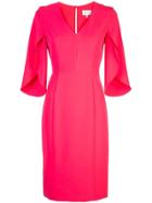Milly V-neck Fitted Dress - Pink