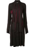 Yang Li Knee Length Shirt Dress, Women's, Size: 42, Black, Nylon/viscose