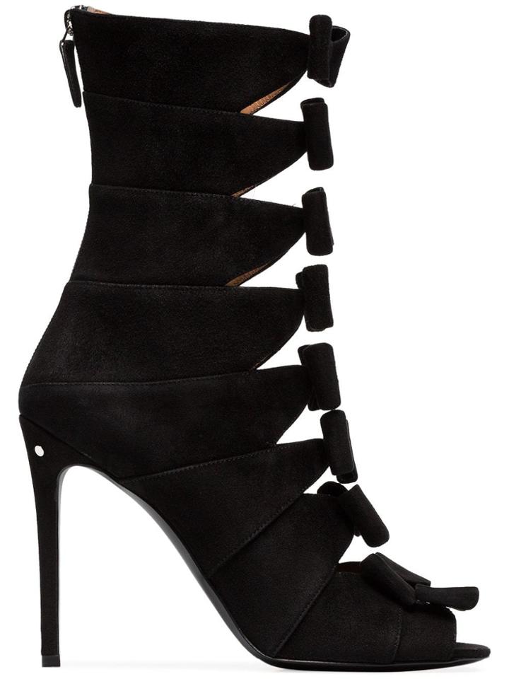 Laurence Dacade Suede Bow Sandals - Black